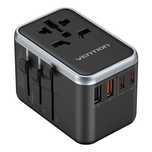 Adapter podróżny uniwersalny 65W Vention FJFB0 GaN 2xUSB-C 2xUSB-A
