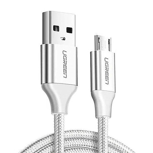Kabel Ugreen US290, 60153 USB-A / micro USB 2.4A 2m - biały