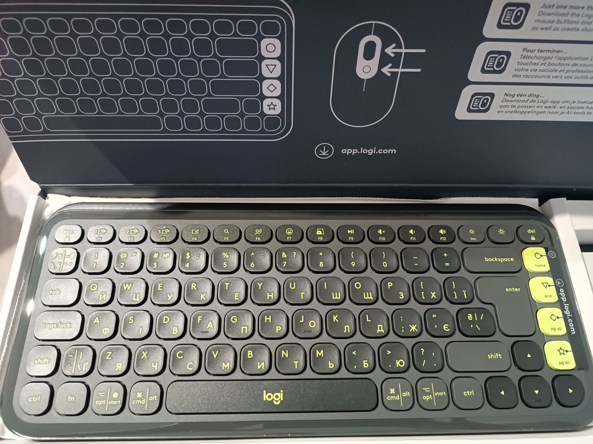 Клавіатура бездротова Logitech POP Icon keys Graphite