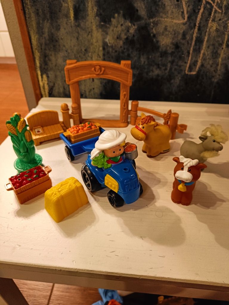 Zestaw farma figurki zwierzęta wiejskie traktor little people nr 2