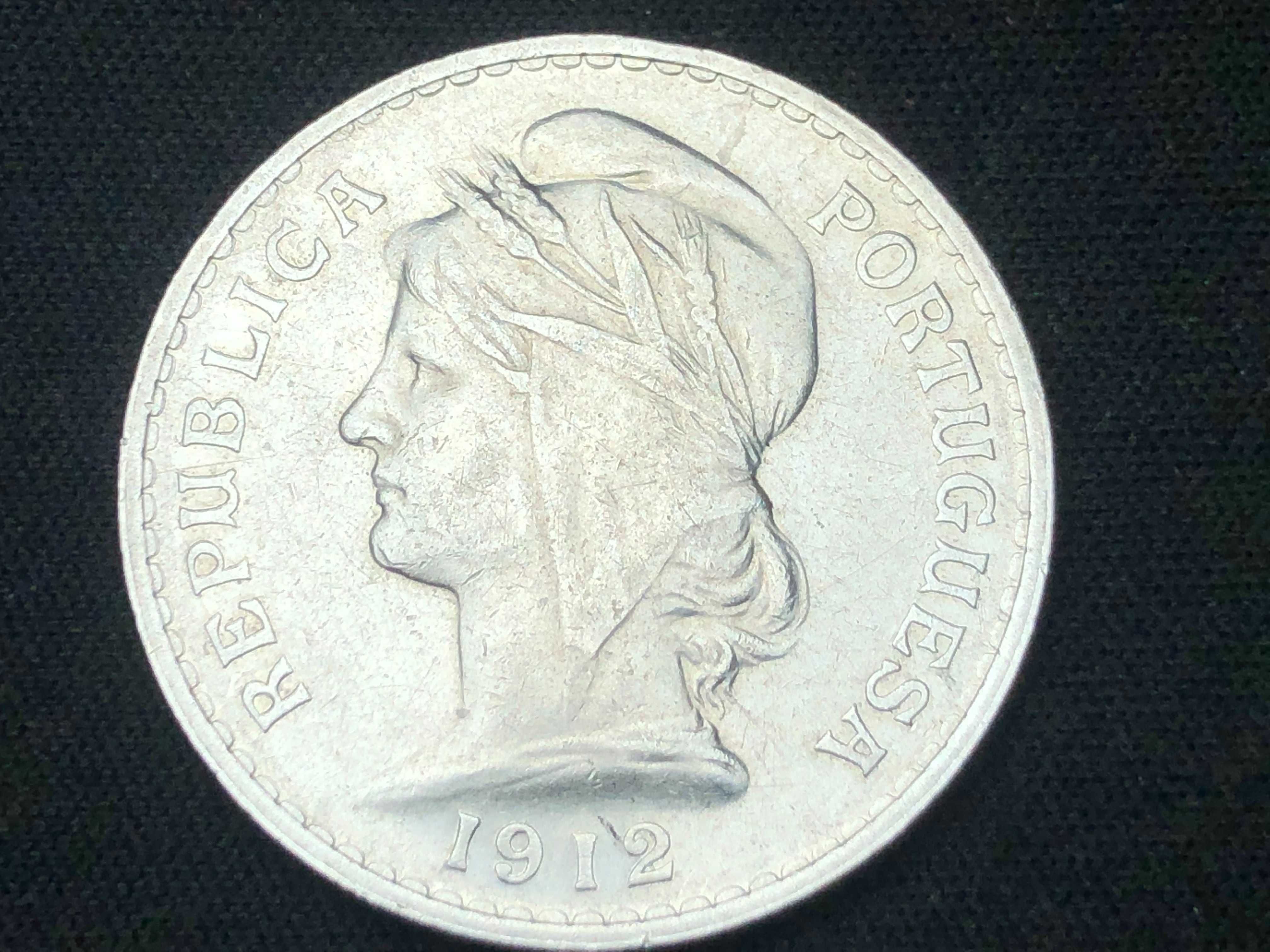 Lote das 4 moedas de 50 Centavos em Prata 1912, 1913, 1914 e 1916