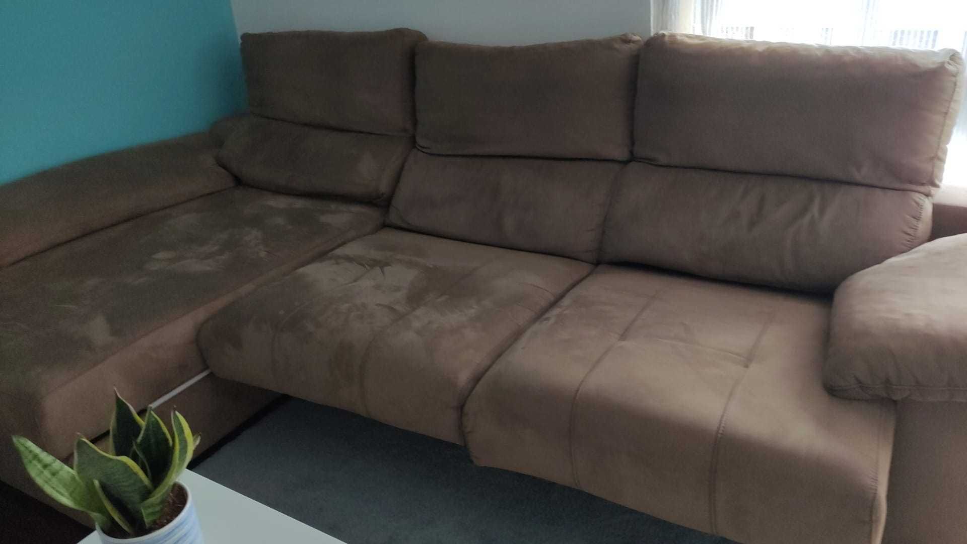 Sofá extensível de tecido