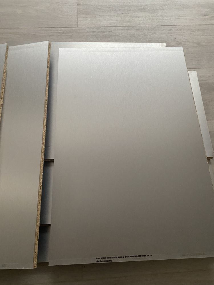 IKEA panel ścienny 8 szt srebrny szary 58x38 alumi