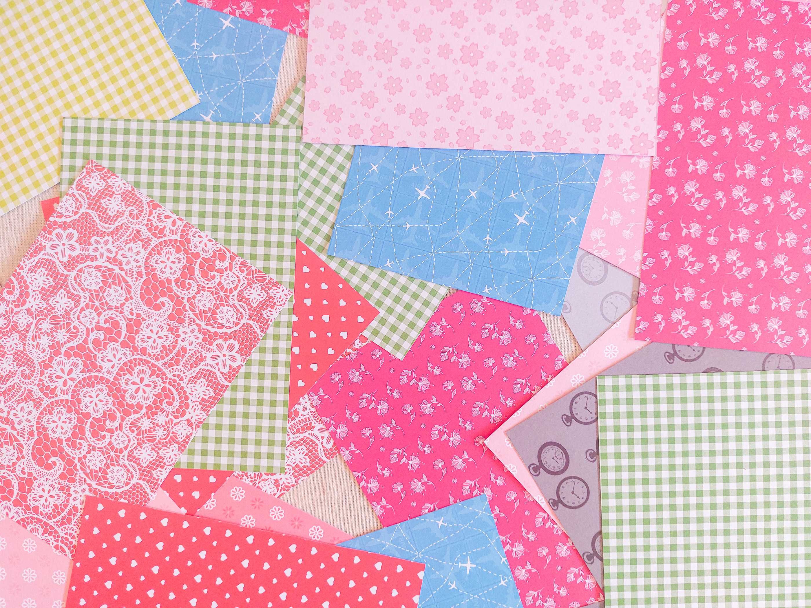 Papel Scrapbook Com Padrões Duplos (20uni) | Junk Journal, Colagem