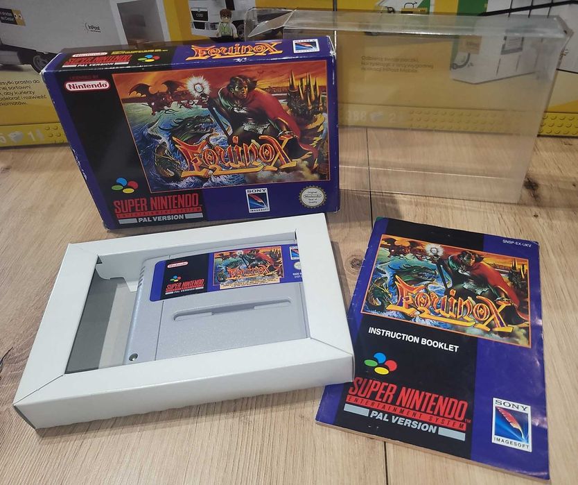 Gra Equinox - NINTENDO SNES - BDB- stan CIB Komplet +Protektor