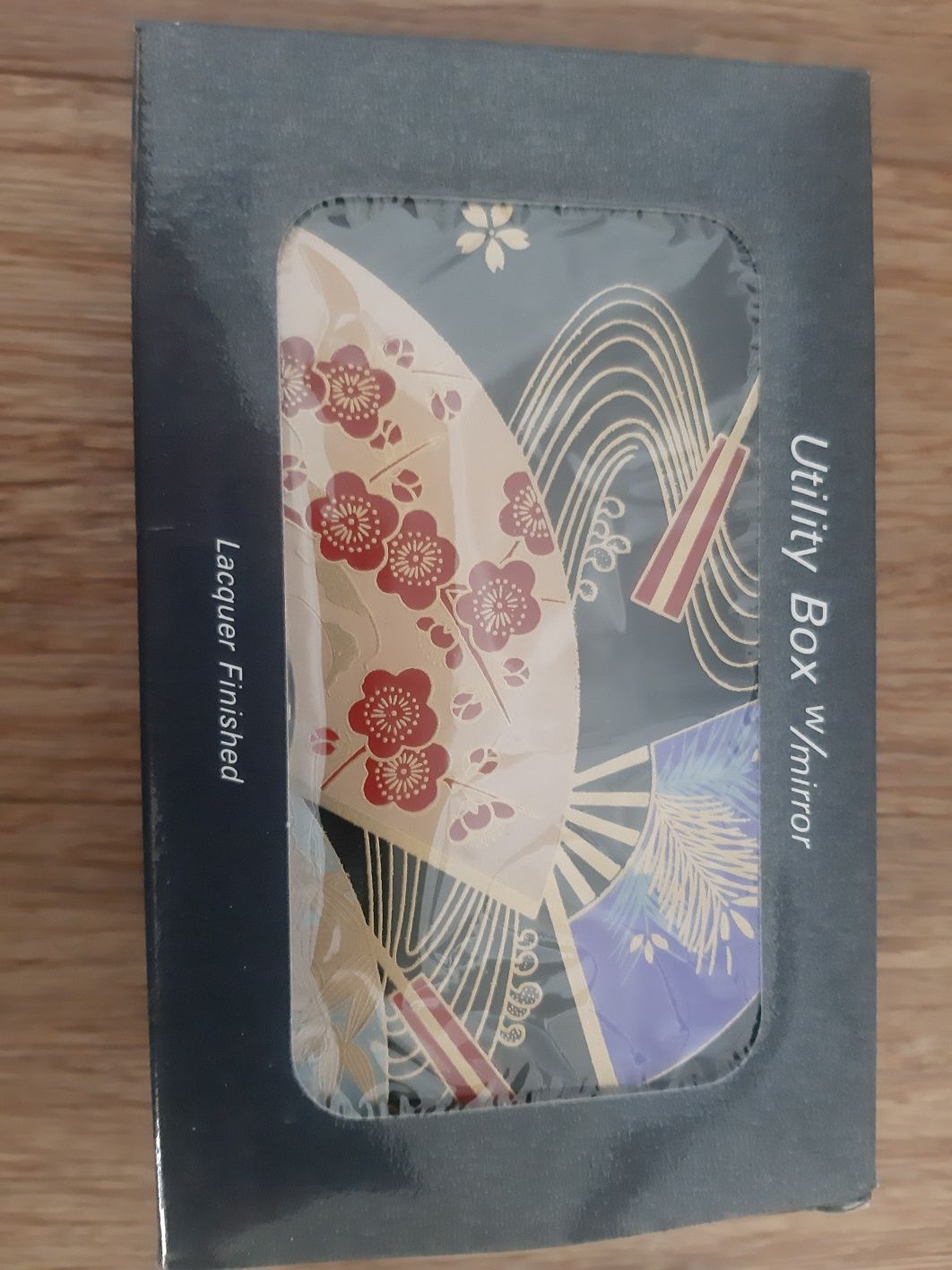 Zestaw z 3 japońskich  kasetek szkatulek na biżuterię z laki