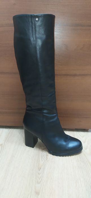 Сапоги женские кожаные