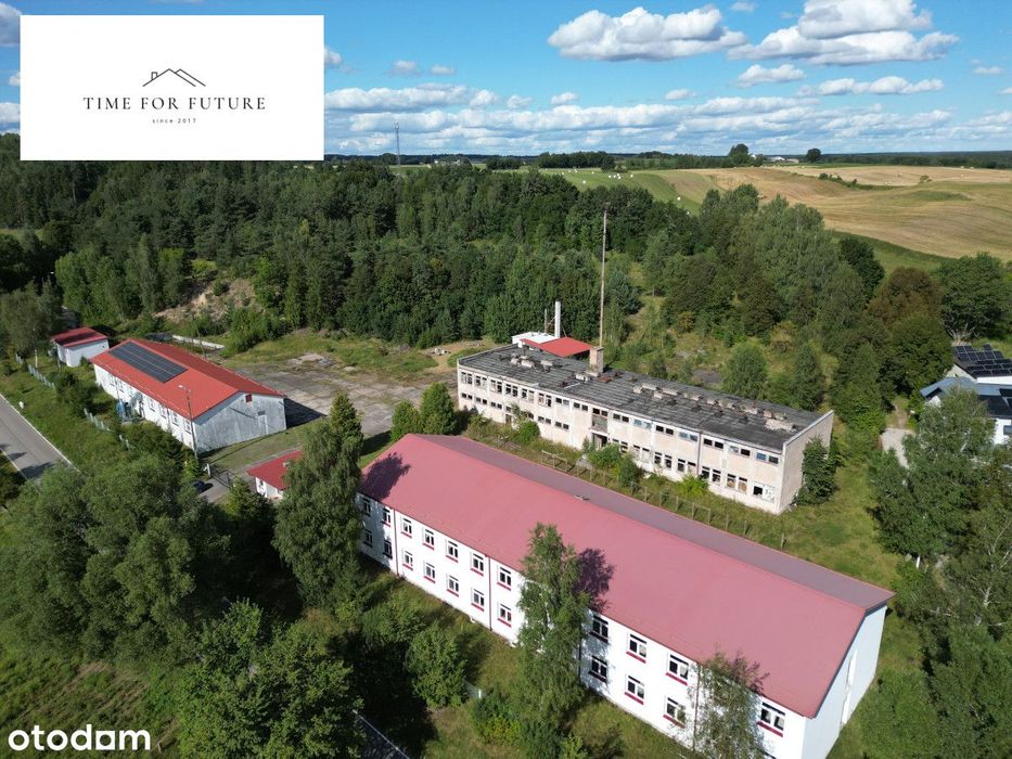 Duży teren pod produkcje z zakwaterowaniem. 3.5h