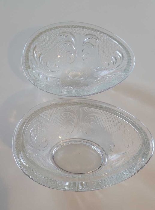 HSG Ząbkowice bomboniera szklane jajko bezbarwne PRL