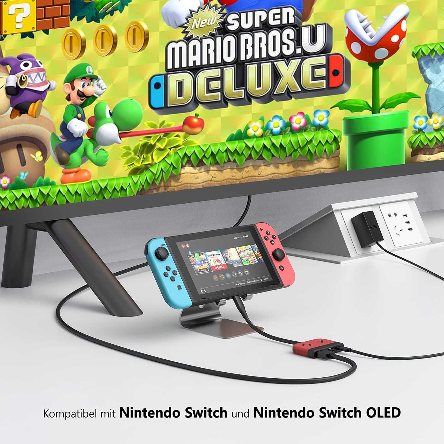 Switch Dock do Nintendo Switch OLED, 3 in 1  Stacja dokująca Hub