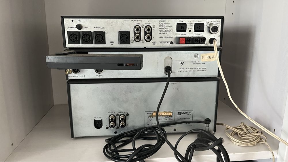 Zestaw Unitra 8010 magnetofon tuner wzmacniacz PRL vintage