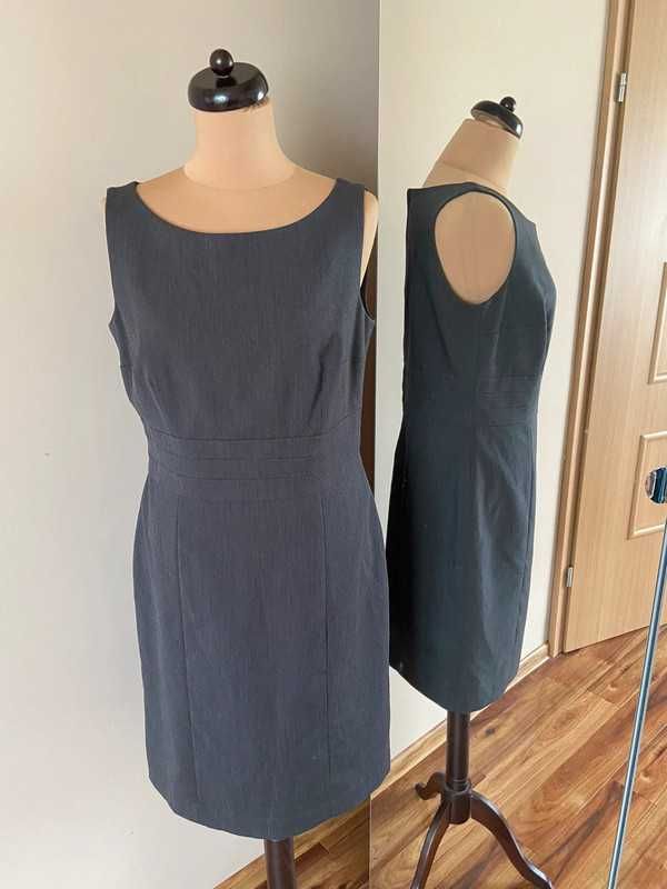 Hm h&m sukienka elegancka biurowa midi modna 44 42 plus size +size