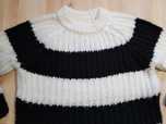 Prześliczny sweter na drutach zara r. 140 (raczej 134) biało-czarny