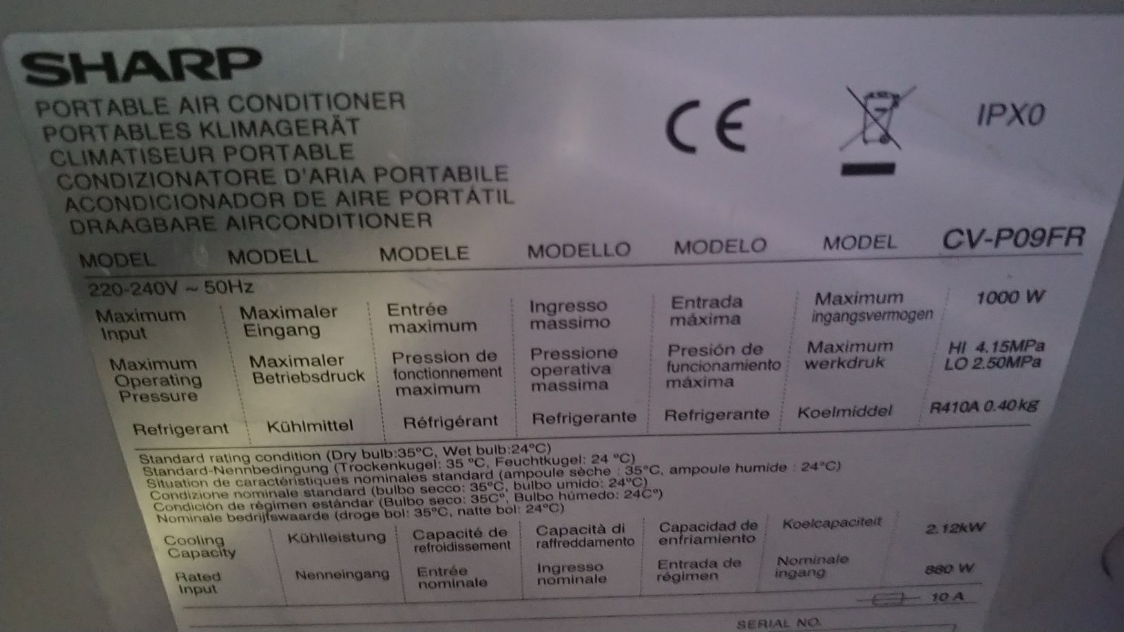 Klimatyzacja Klimatyzator Stacjonarny Sharp