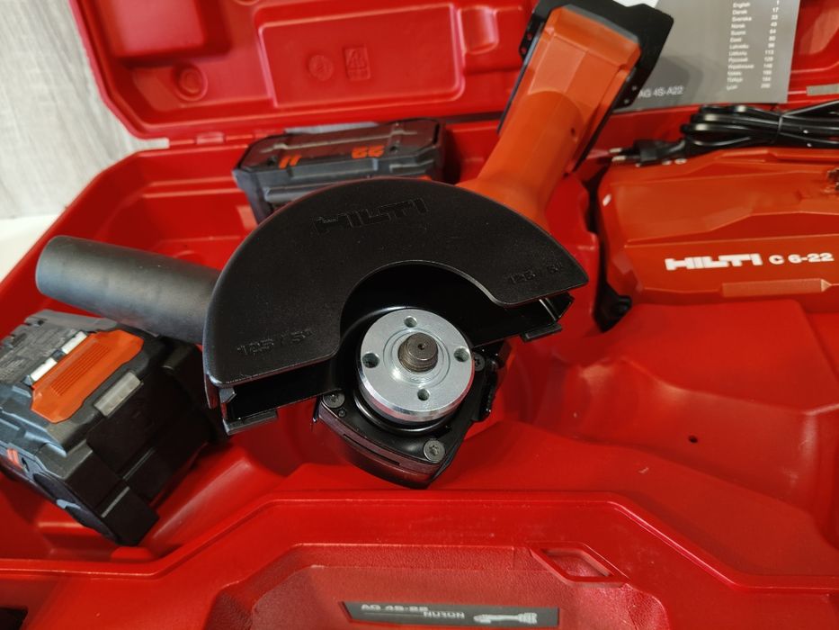 HILTI AG 4S-22 NURON REZERWACJA!! aku szlifierka kątowa 2x8.0ah reg ob