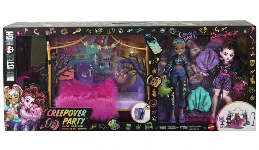 Шикарний величезний набір Дракулаура Клодін Creepover Monster high