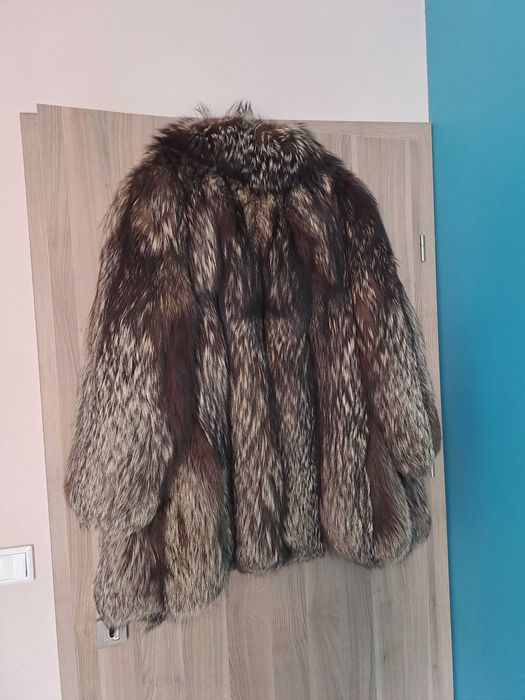 Plaszcz z szarego lisa