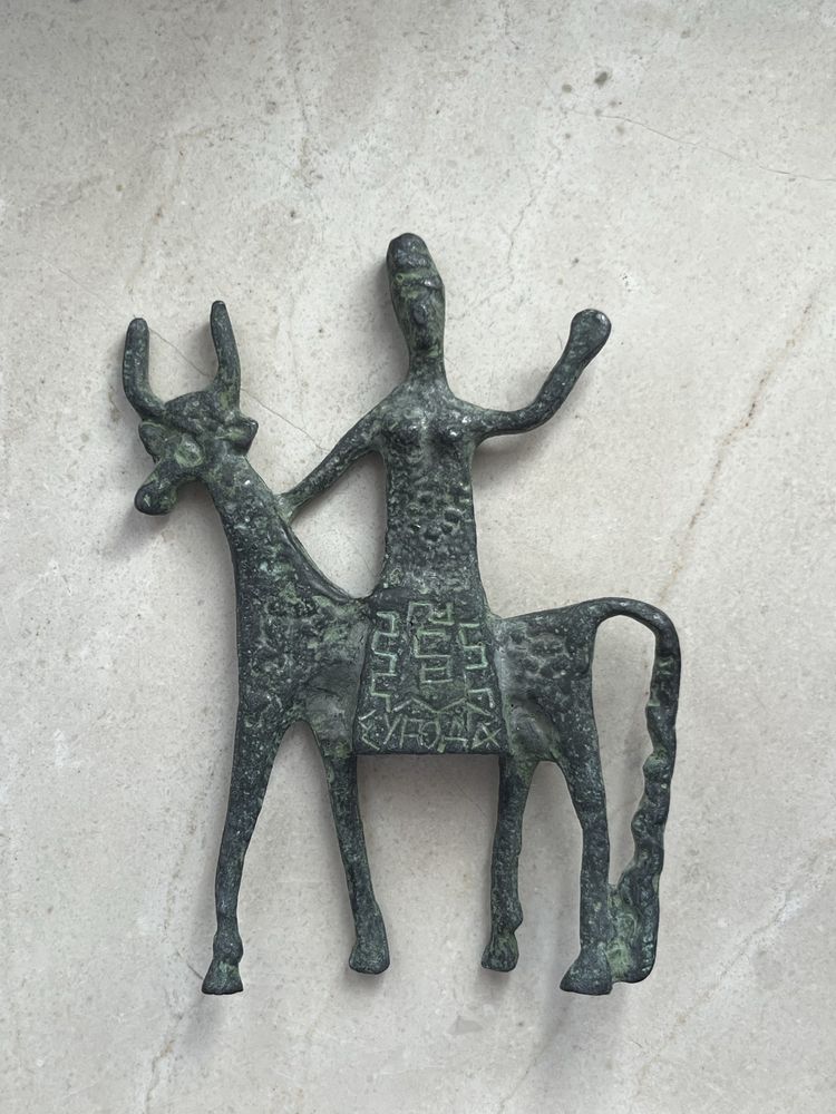 Etruski jeździec figurka mosiądz