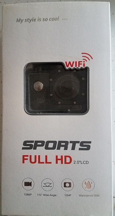 Kamera Sportowa Full HD WiFi Wodoodporna + Akcesoria