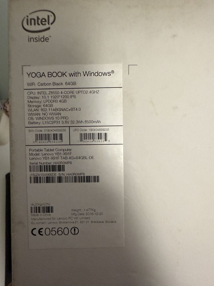 Lenovo YB1-X91F hit