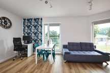 Blue Apartament & Office Kudowa-Zdrój - strefa Home Office & Piwne SPA