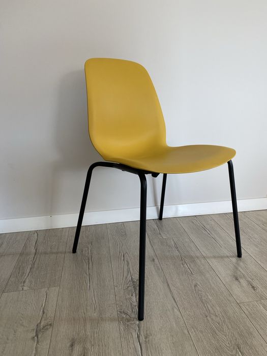 Krzesło Ikea Lidas czarno żółte