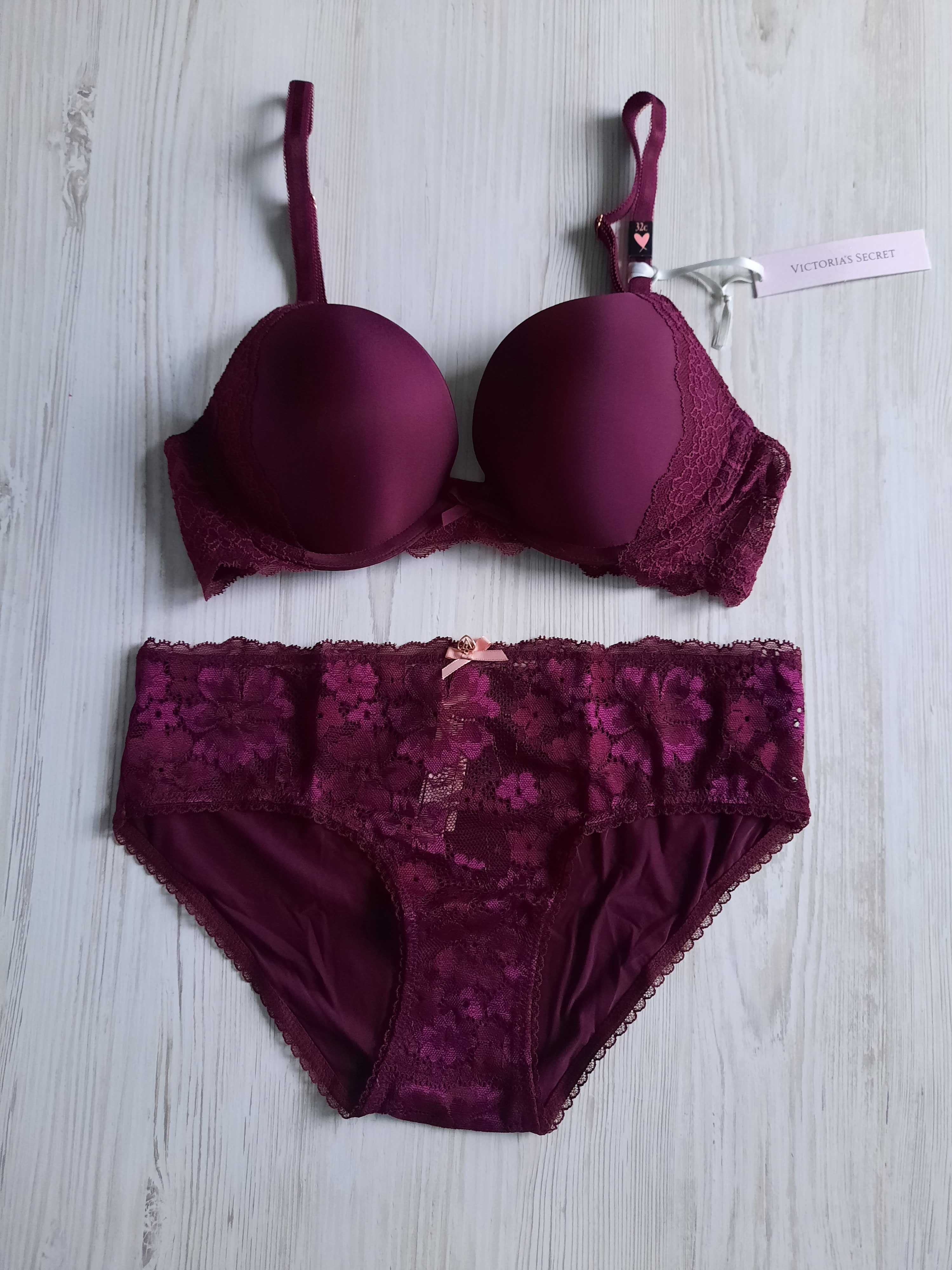 Комплект белья стразы с камнями Victoria's secret бюстгальтер пуш-ап