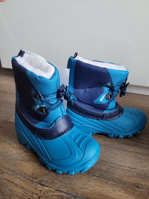 Kozaki ocieplane rozmiar 26 chlopiece niebieskie granatowe