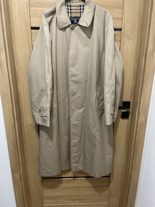 Vintage płaszcz trencz Burberry Burberrys London check nova beżowy