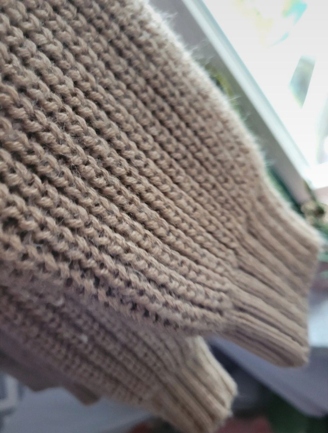 Sweter damski pleciony długi ciepły baisc rozmiar s/m