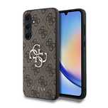 Etui Guess 4G Big Metal Logo na Samsung Galaxy A35 - brązowe