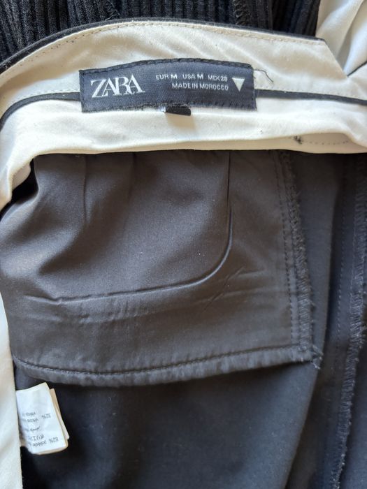 Чорні штани плацо zara