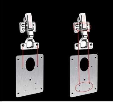 Kit de reparação de portas com dobradiças de copo