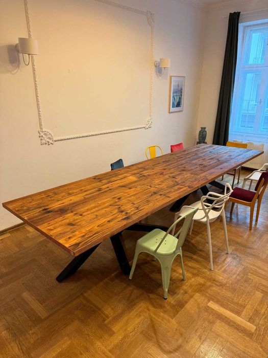 Blat ze starego drewna na stół, meble na wymiar od 1 m², grub. od 2 cm