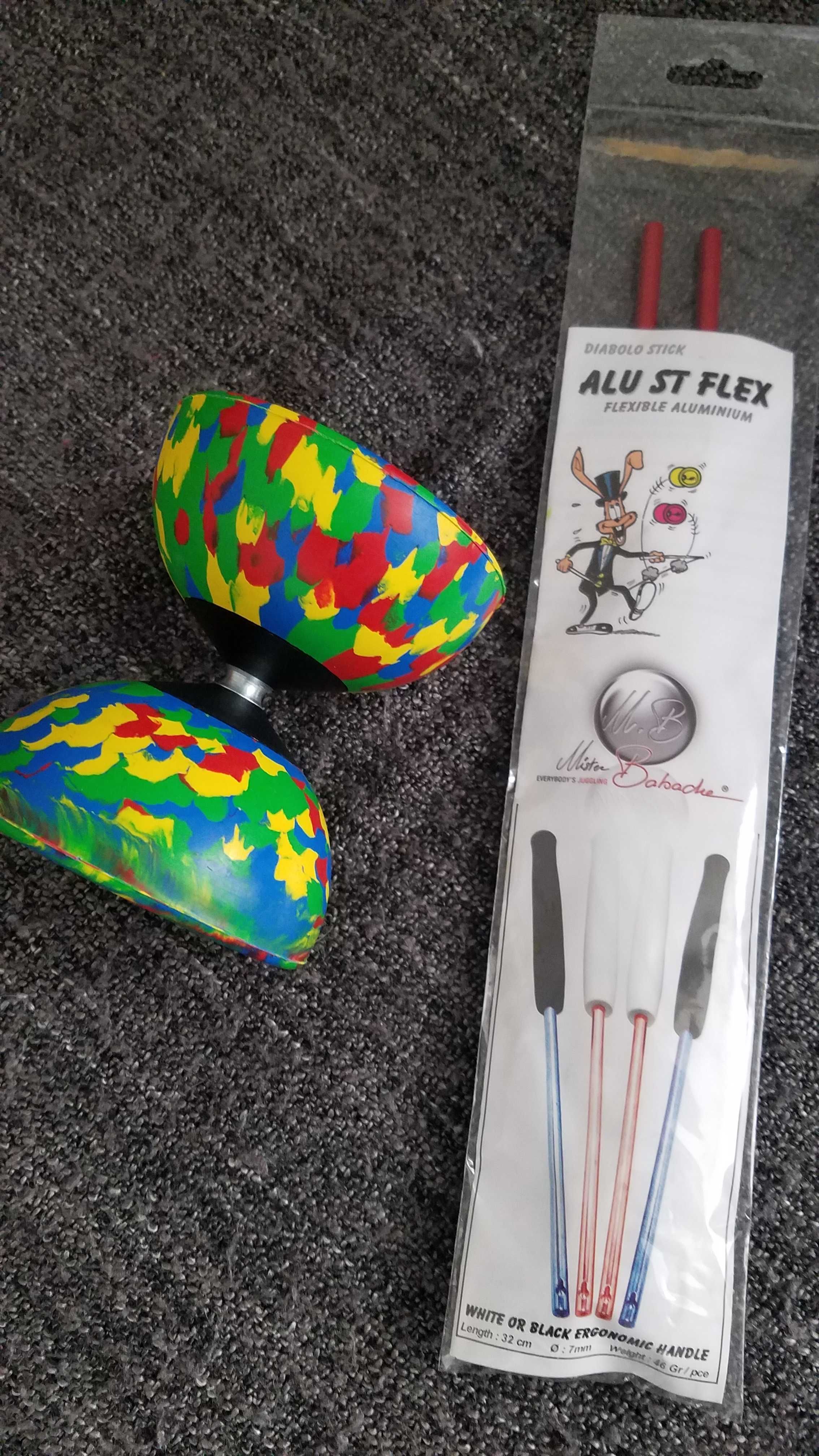 Diabolo Arlequim Beach + Baguete Diabolo Alumínio ST Flex