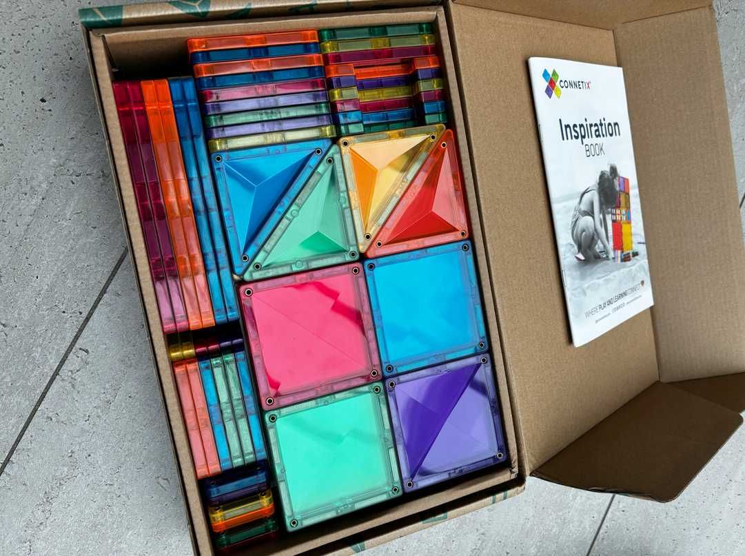 Super Klocki magnetyczne edukacyjne Connetix 102 el zestaw startowy 3+