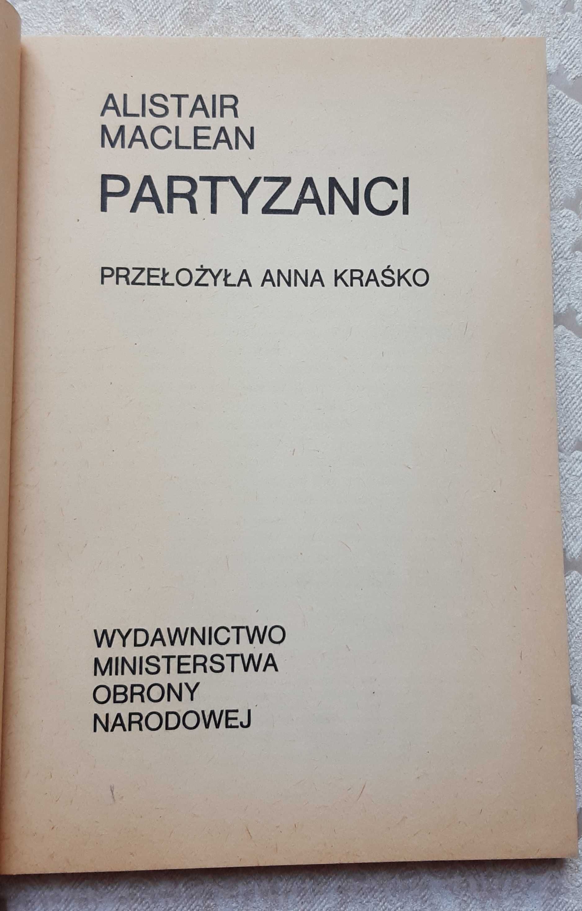 Książka "Partyzanci" Alistair Maclean