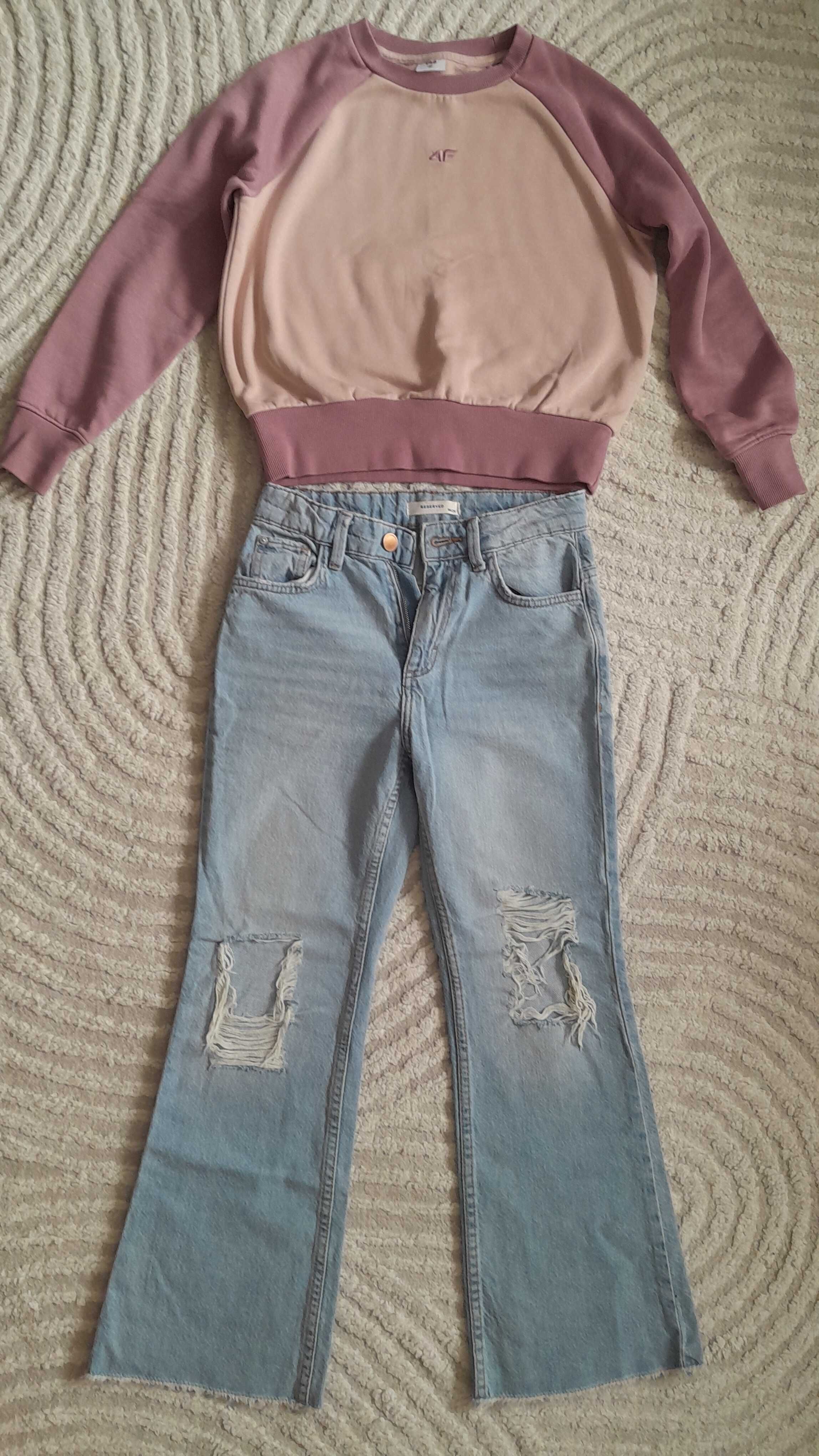 Zestaw bluza i dżinsy 146