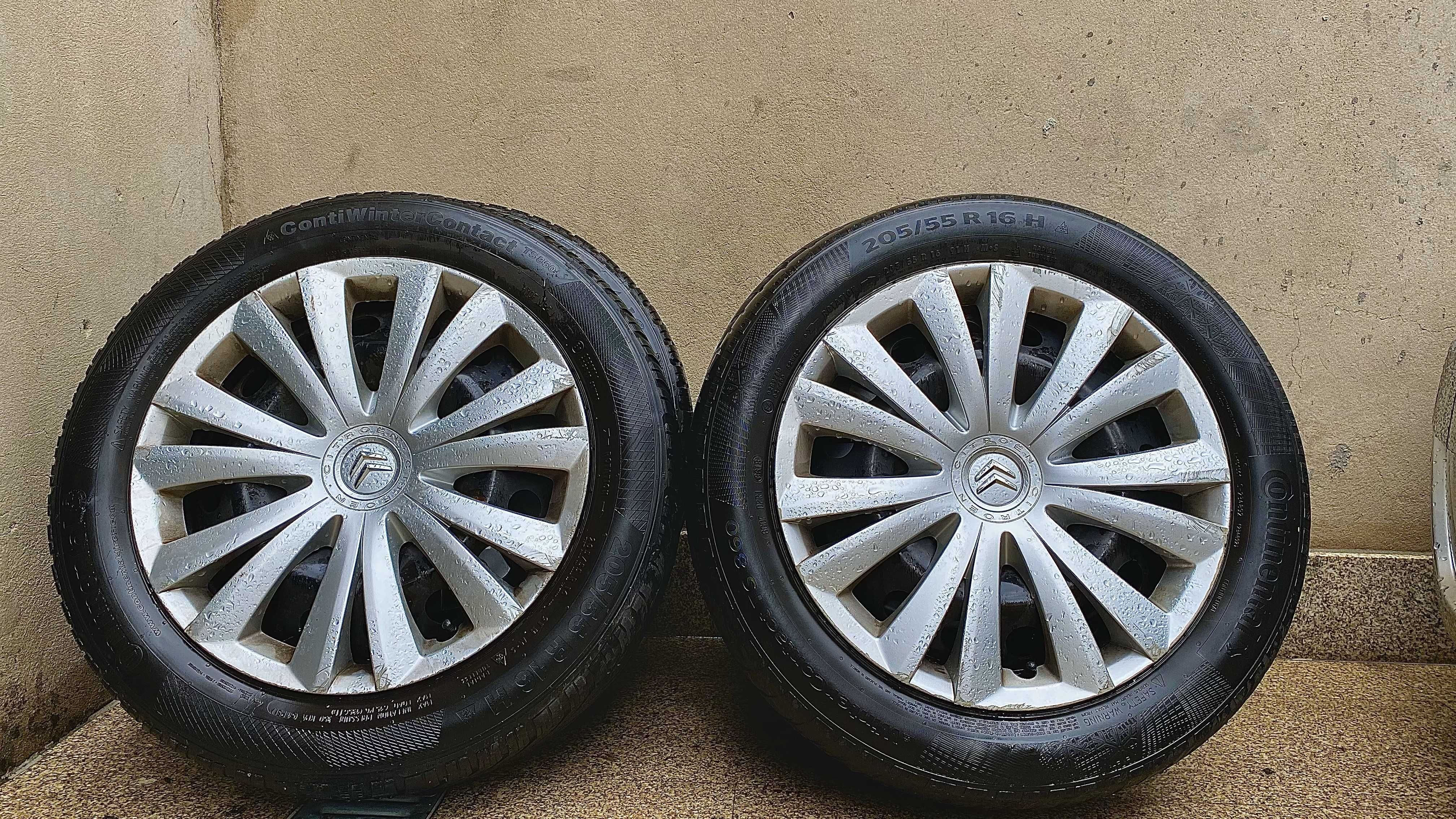 Jantes de ferro com tampões Citroen (205/55 R16 H) x4 (negociável)