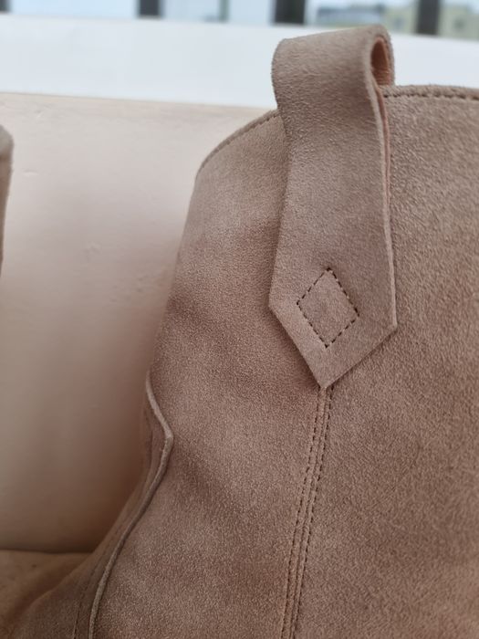 Козаки чоботи напівкочовий беж 36р замш