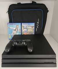 Konsola PS4 pro 1TB +pad +gry+torba+ład.do 2 padów