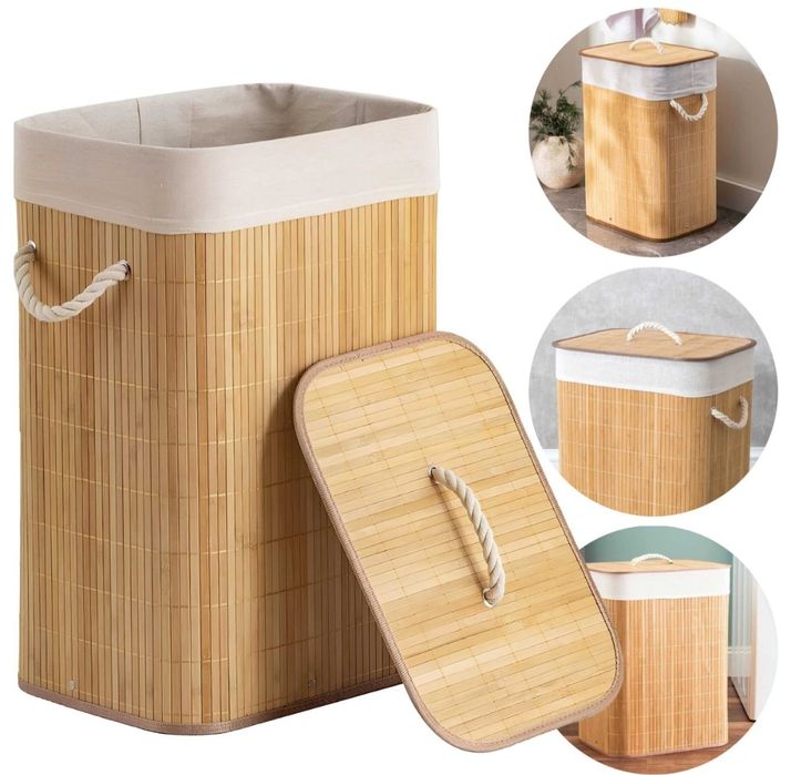 Kosz na pranie bambusowy kosz na bieliznę