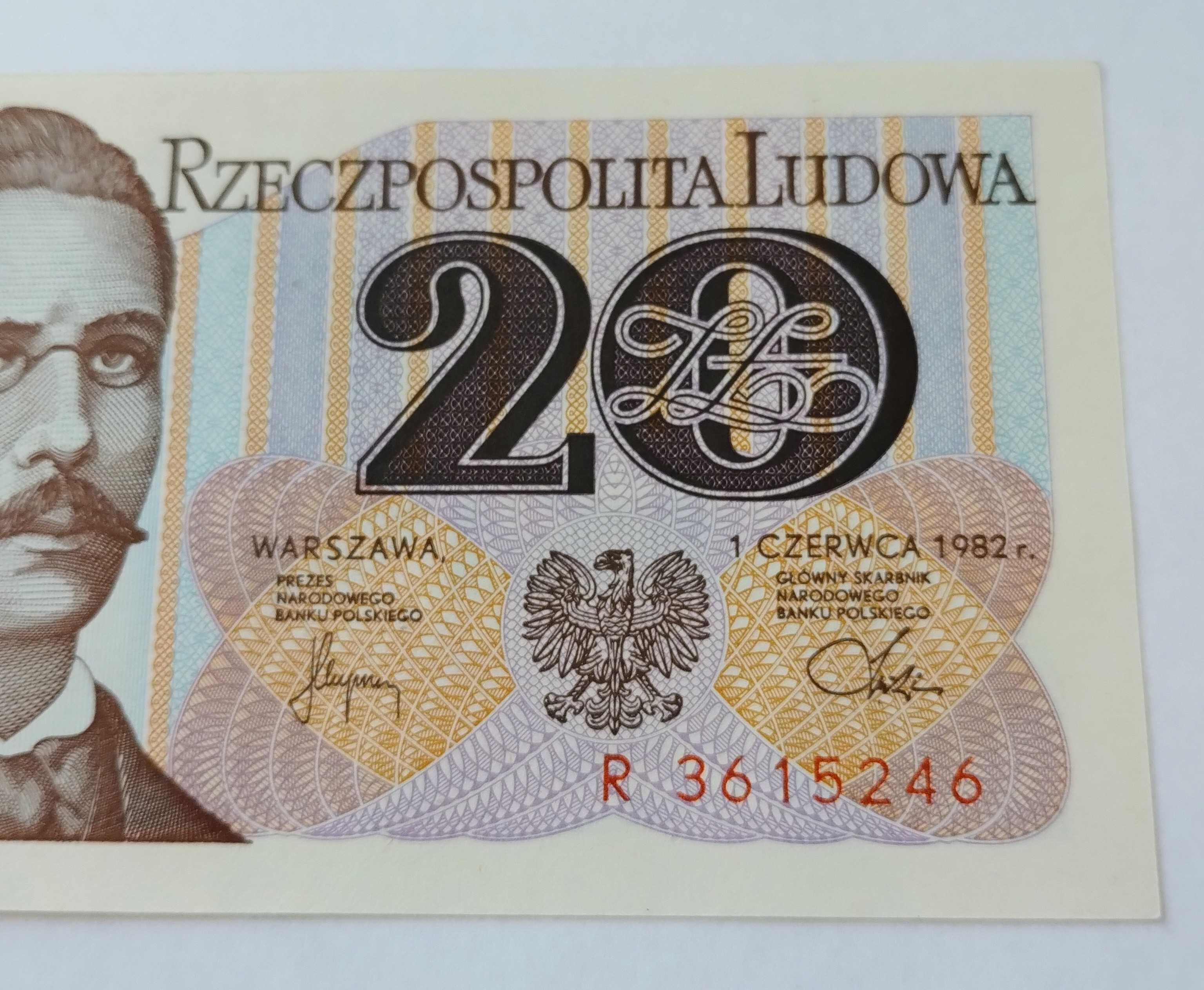 Banknot 20zł PRL rok 1982