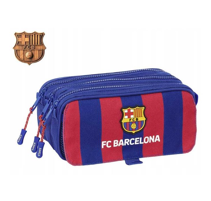FC Barcelona Piórnik Duży Potrójny Trzykomorowy Oficjalny Saszeta FCB