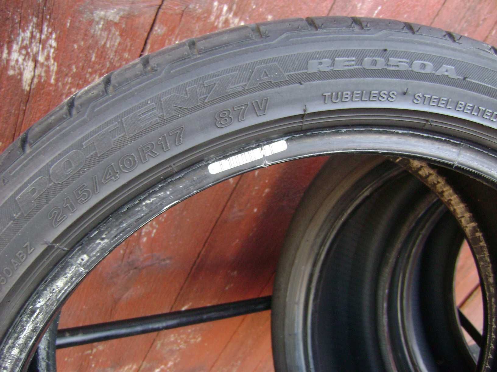 komplet opon letnich-17-Bridgestone-super bieżnik-7,5mm