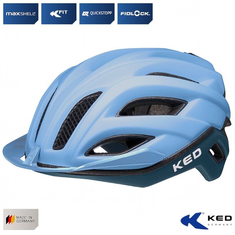 Kask rowerowy KED CHAMPION VISOR Niebieski MTB "M"(52-57cm)