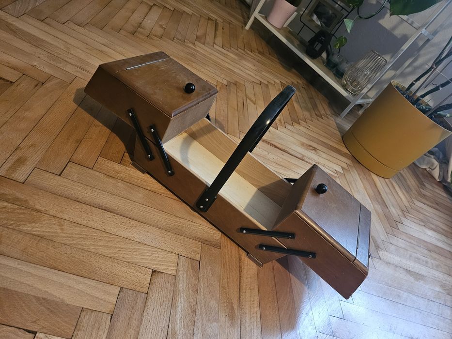 Drewniany niciak vintage