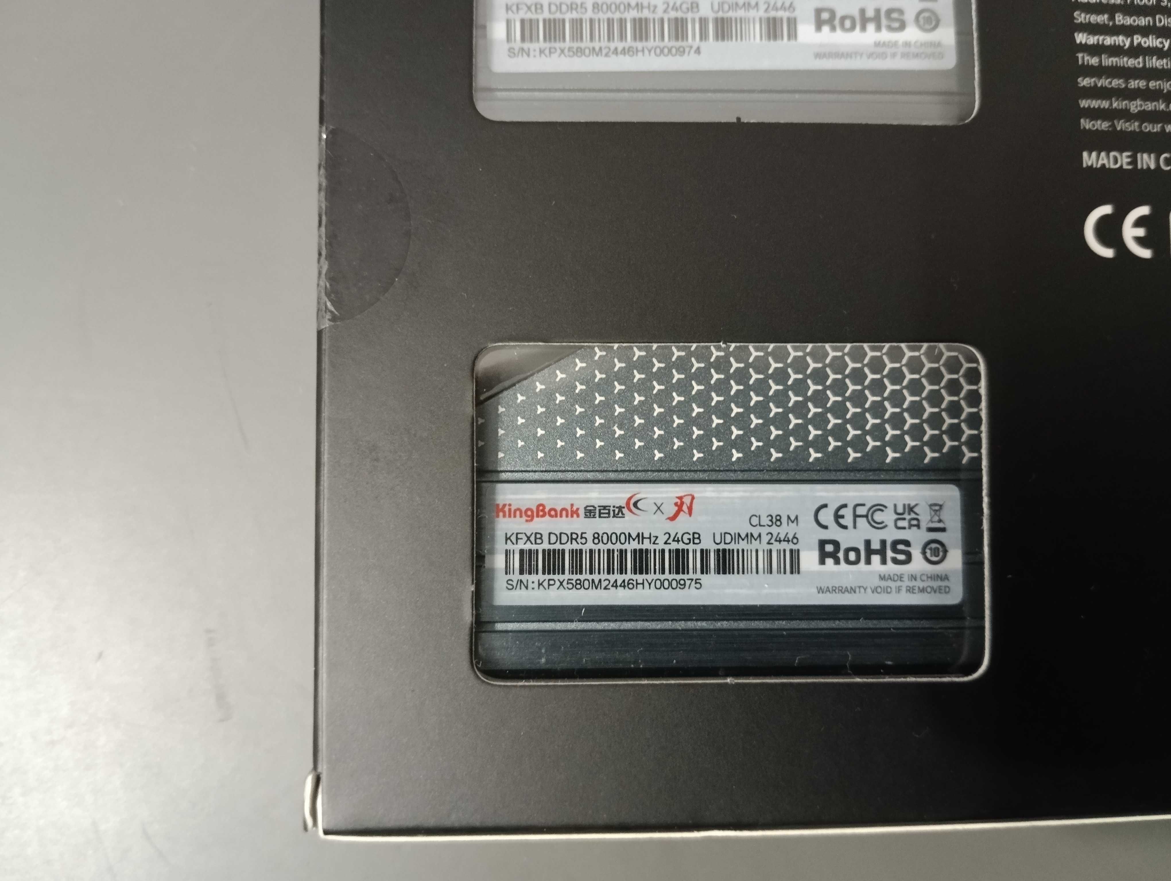 Пам'ять Kingbank DDR5 48GB (24GBx2) 8000MHz CL38