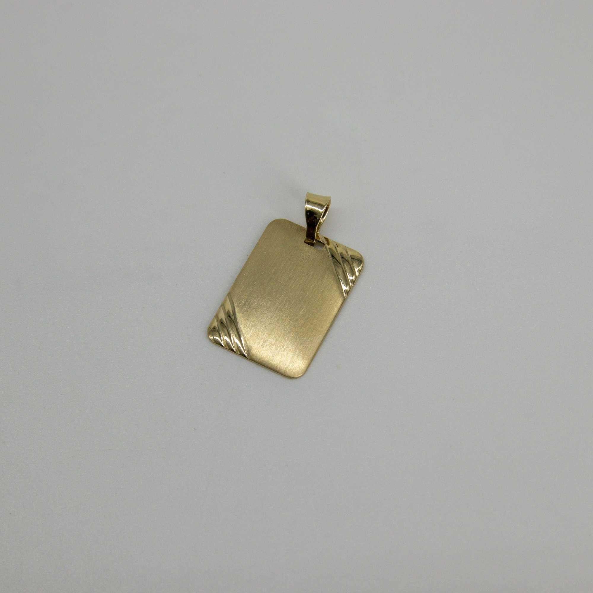 złota zawieszka 585 blaszka nieśmiertelnik 1,89gram NOWA do GRAWERU