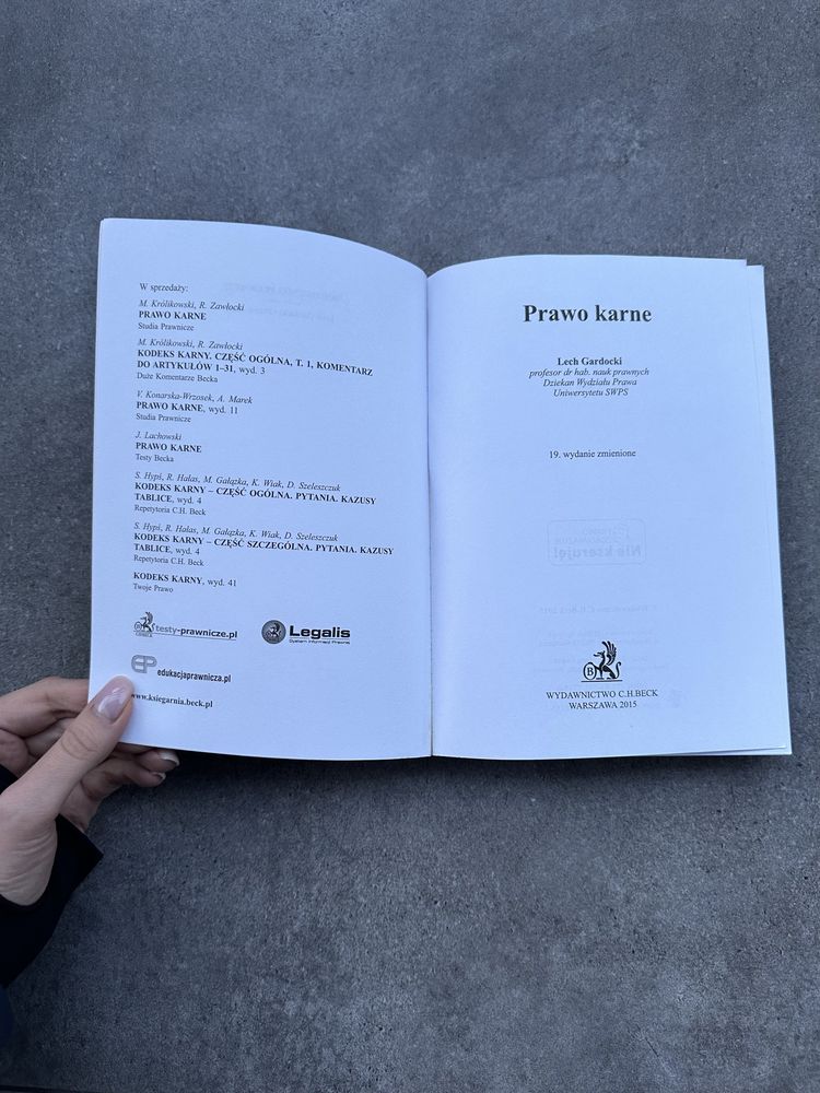 Lech Gardocki „Prawo karne” 19. wydanie, seria „Podręczniki prawnicze”
